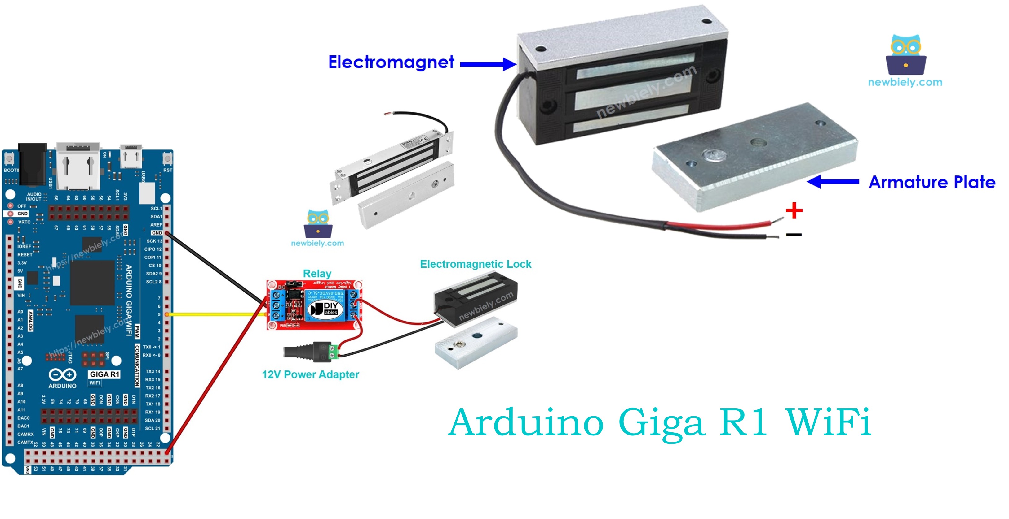 Arduino Giga R1 WiFi - Electromagnetic Lock