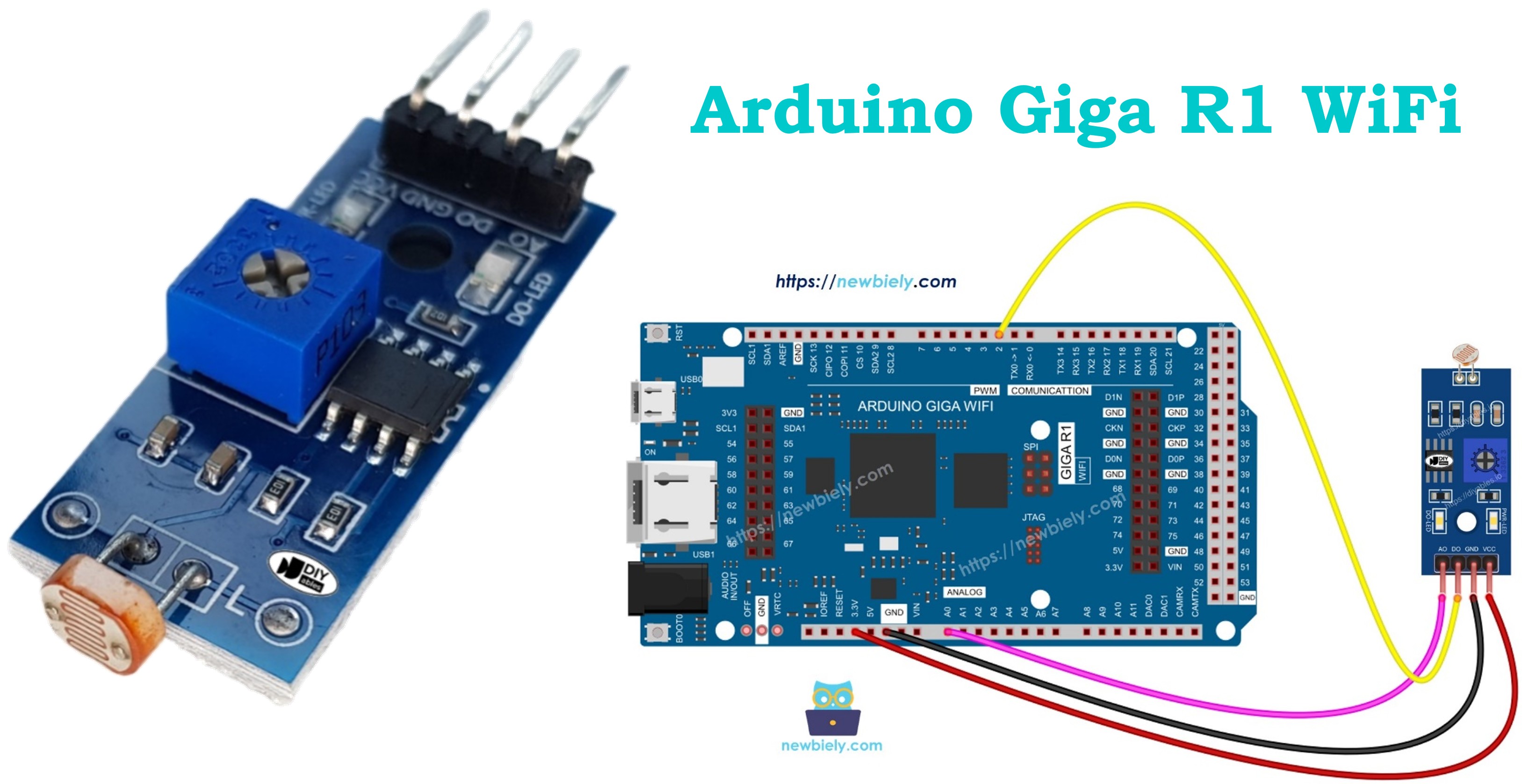 Arduino Giga R1 WiFi - LDR Module