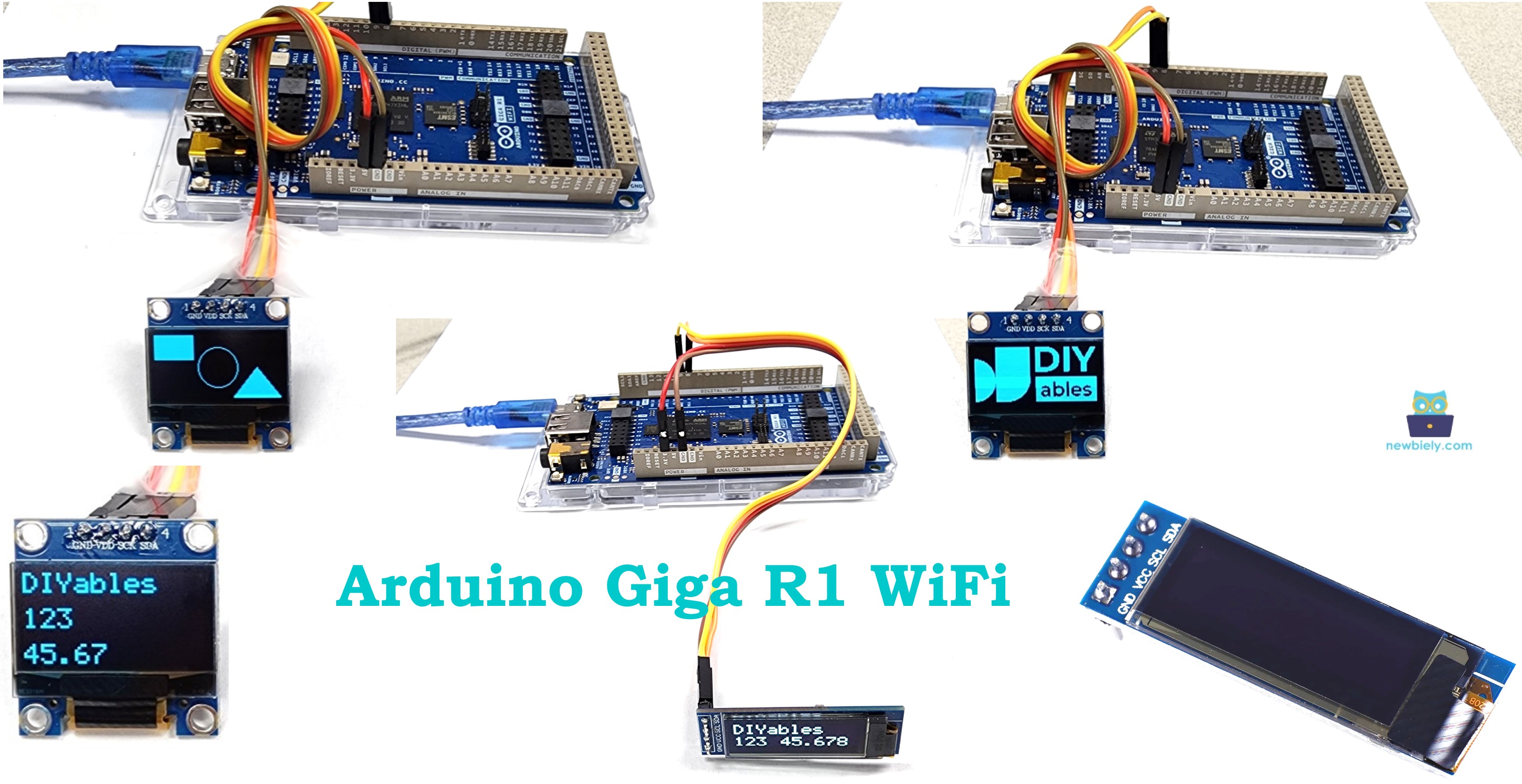 Arduino Giga R1 WiFi OLED Display | Arduino Giga R1 WiFi Tutorial