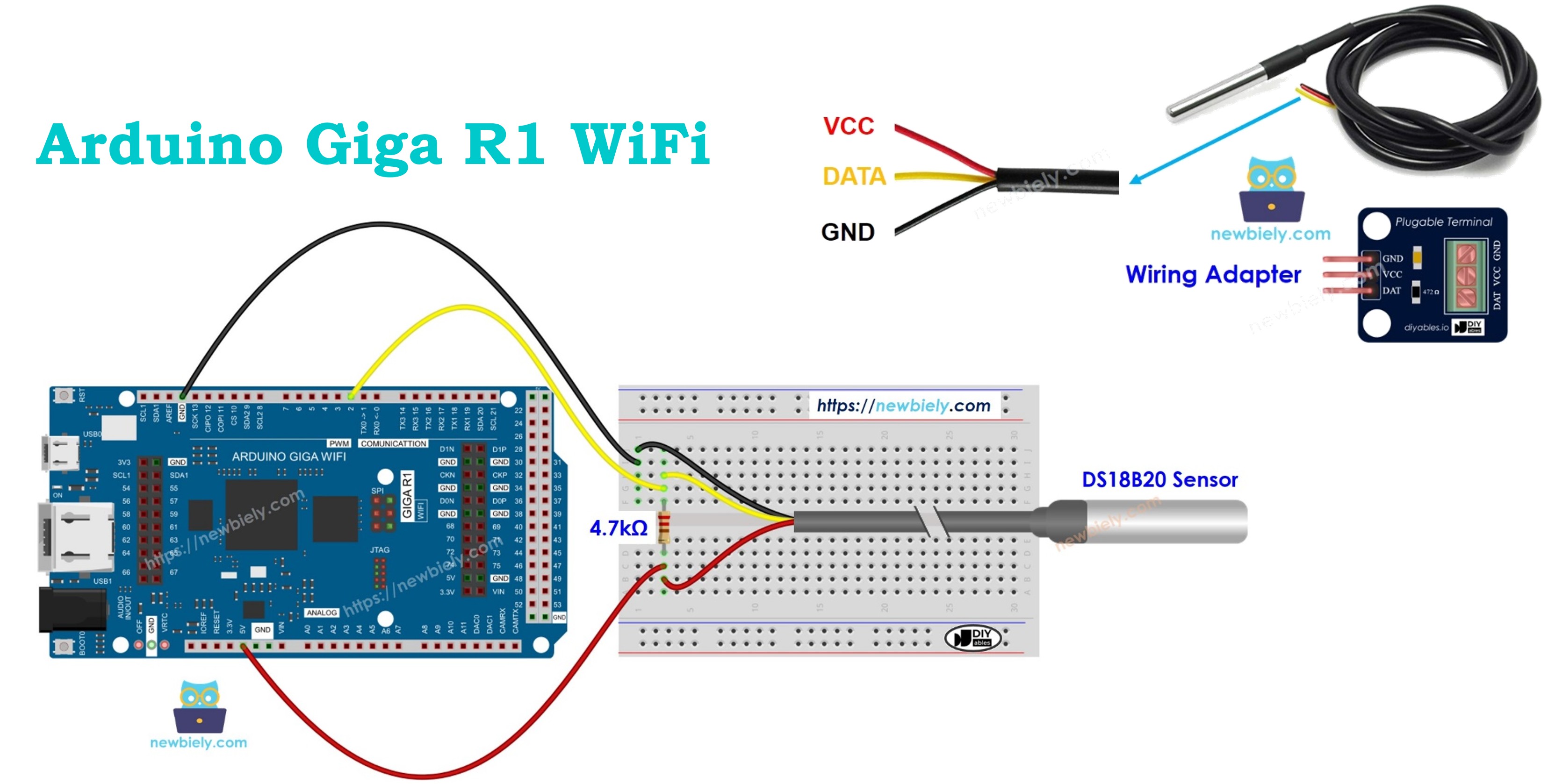 Arduino Giga R1 WiFi - Temperature Sensor