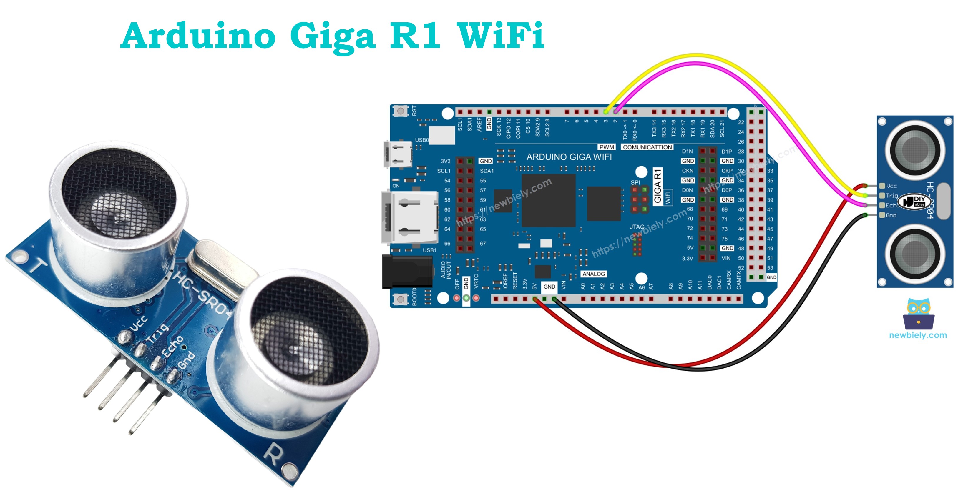 Arduino Giga R1 WiFi - Ultrasonic Sensor
