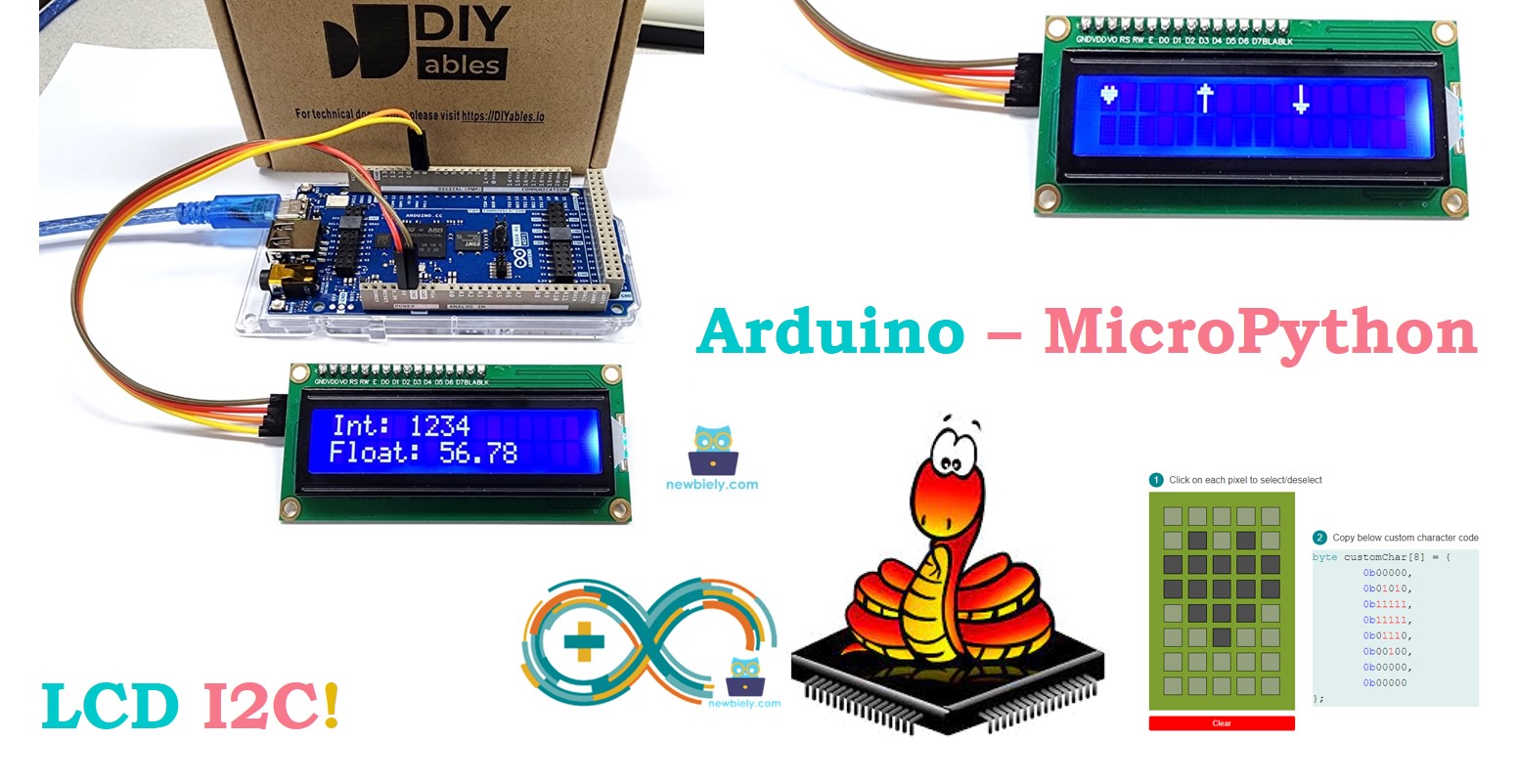 Arduino MicroPython and 16x2 LCD I2C