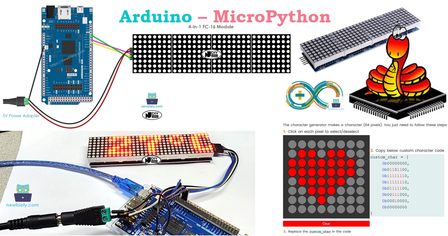 Arduino MicroPython LED MATRIX