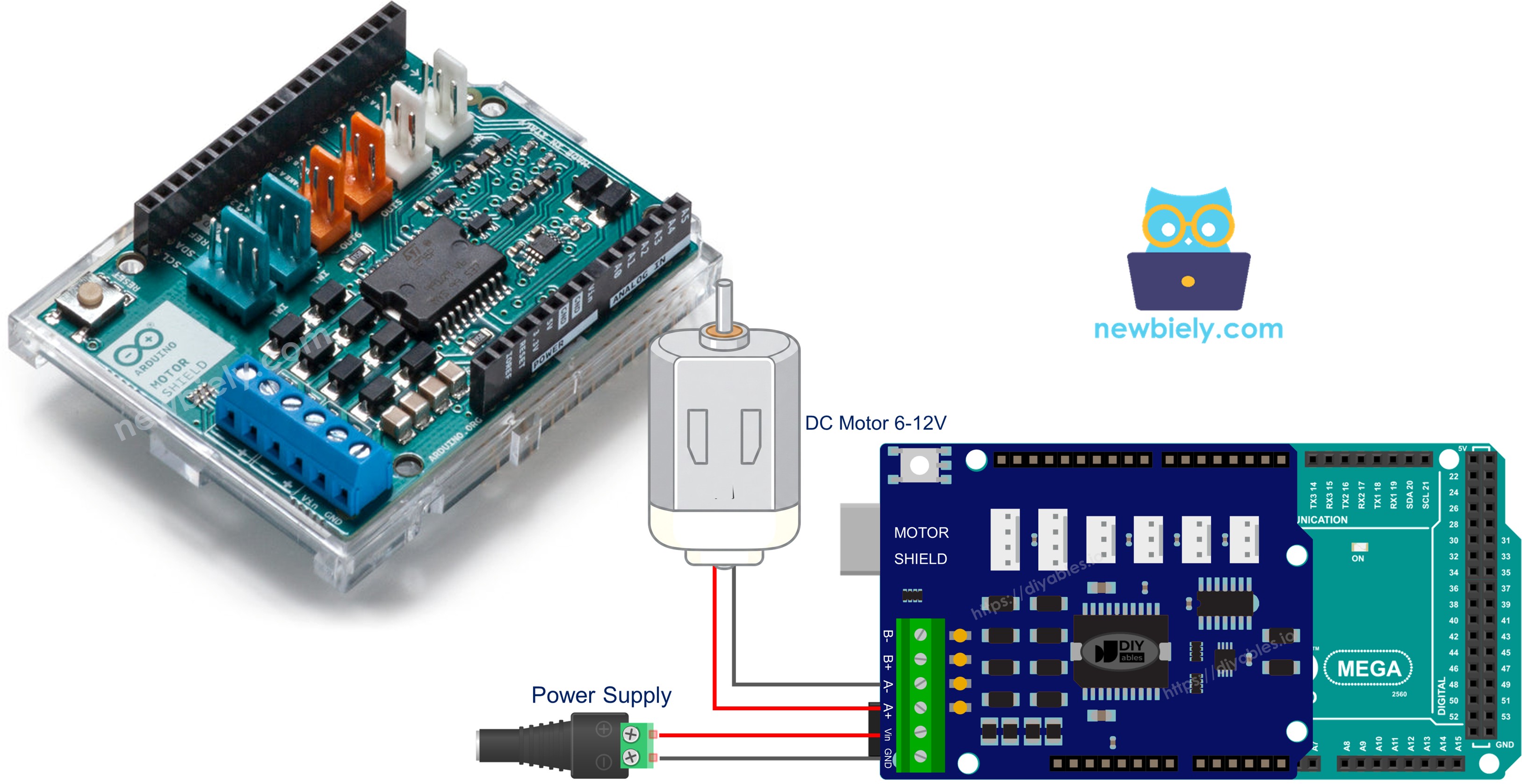 Arduino Mega DC Motor Shield