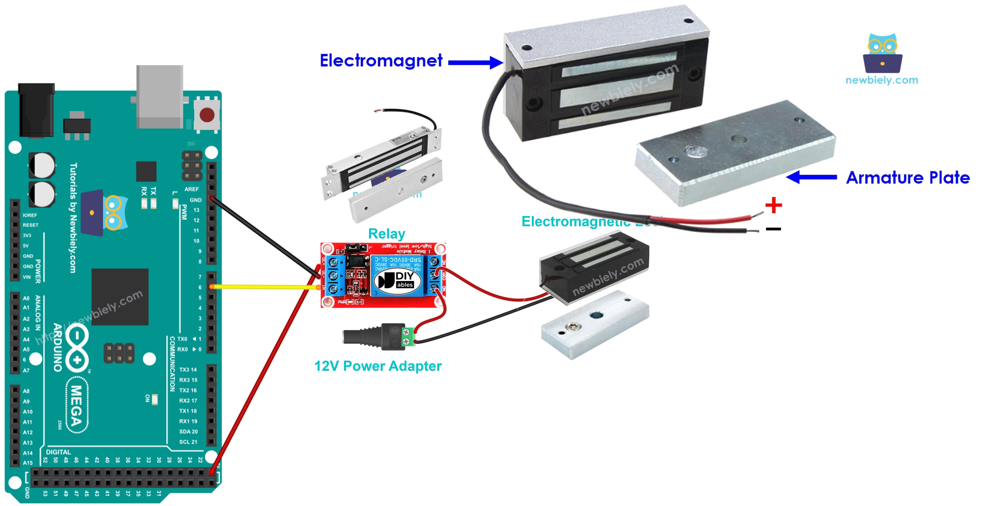 Arduino Mega electromagnetic lock