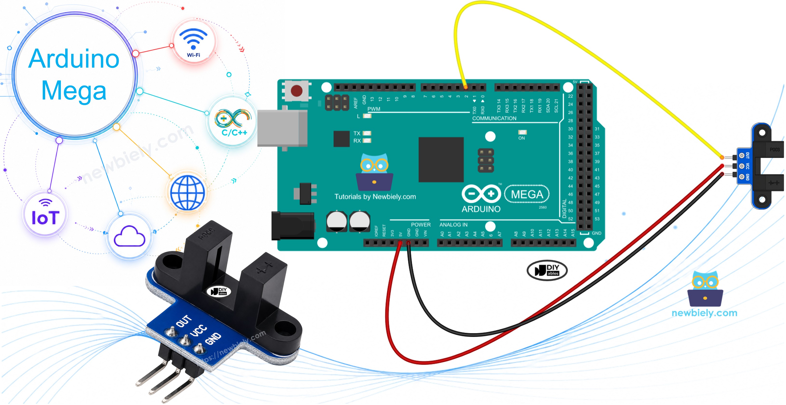 Arduino Mega and IR slotted optical speed sensor