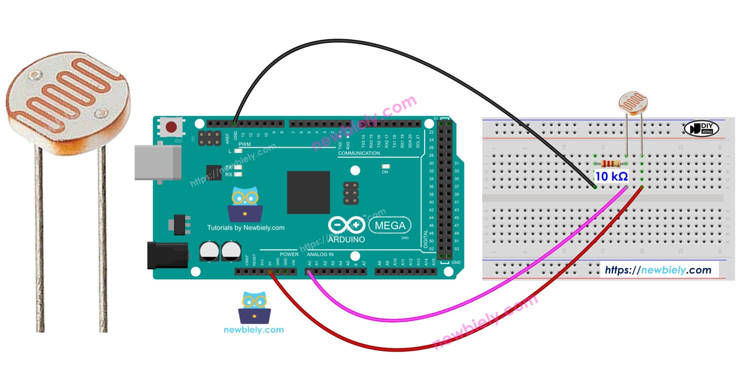 Arduino Mega light sensor