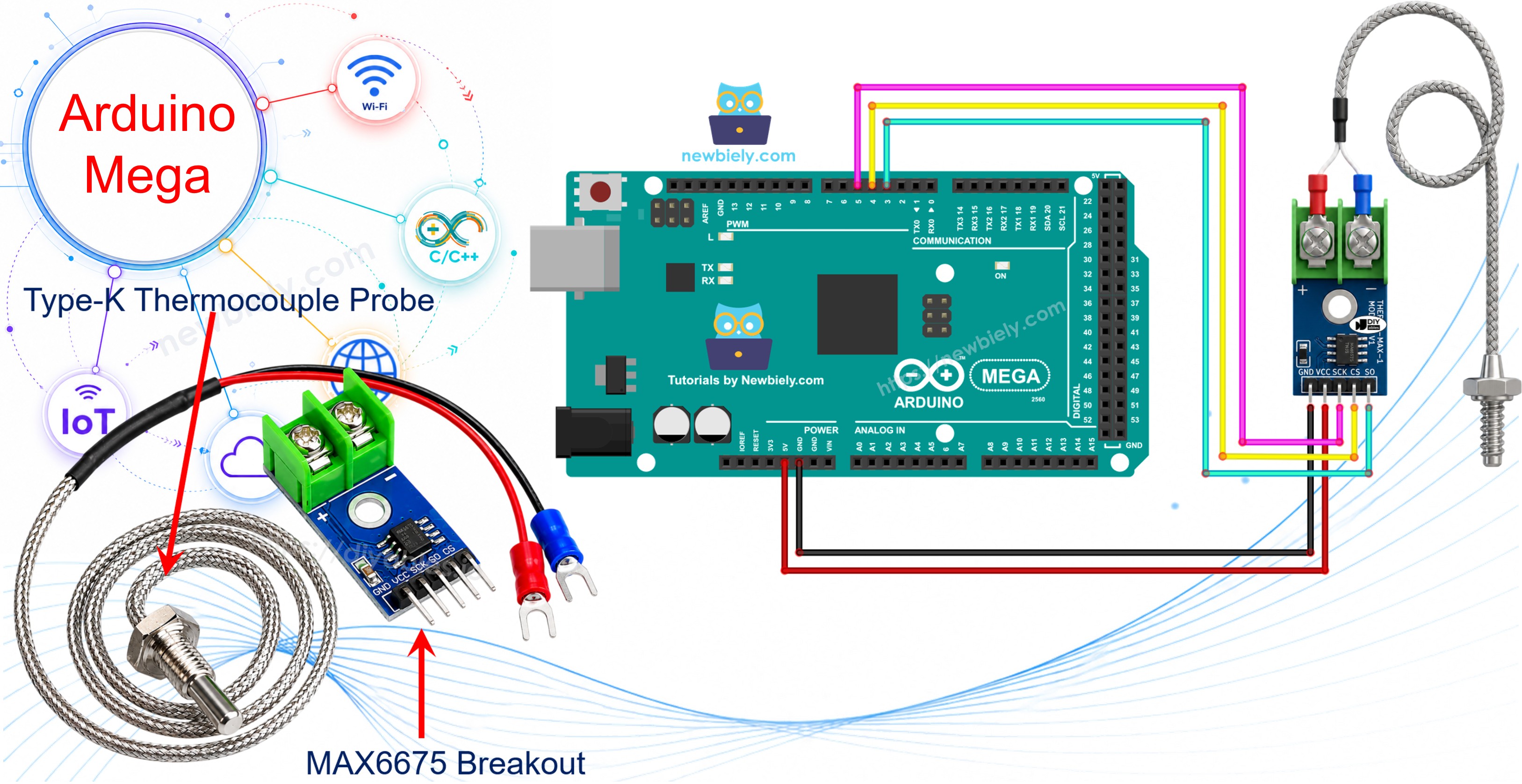 Arduino Mega MAX6675 thermocouple module