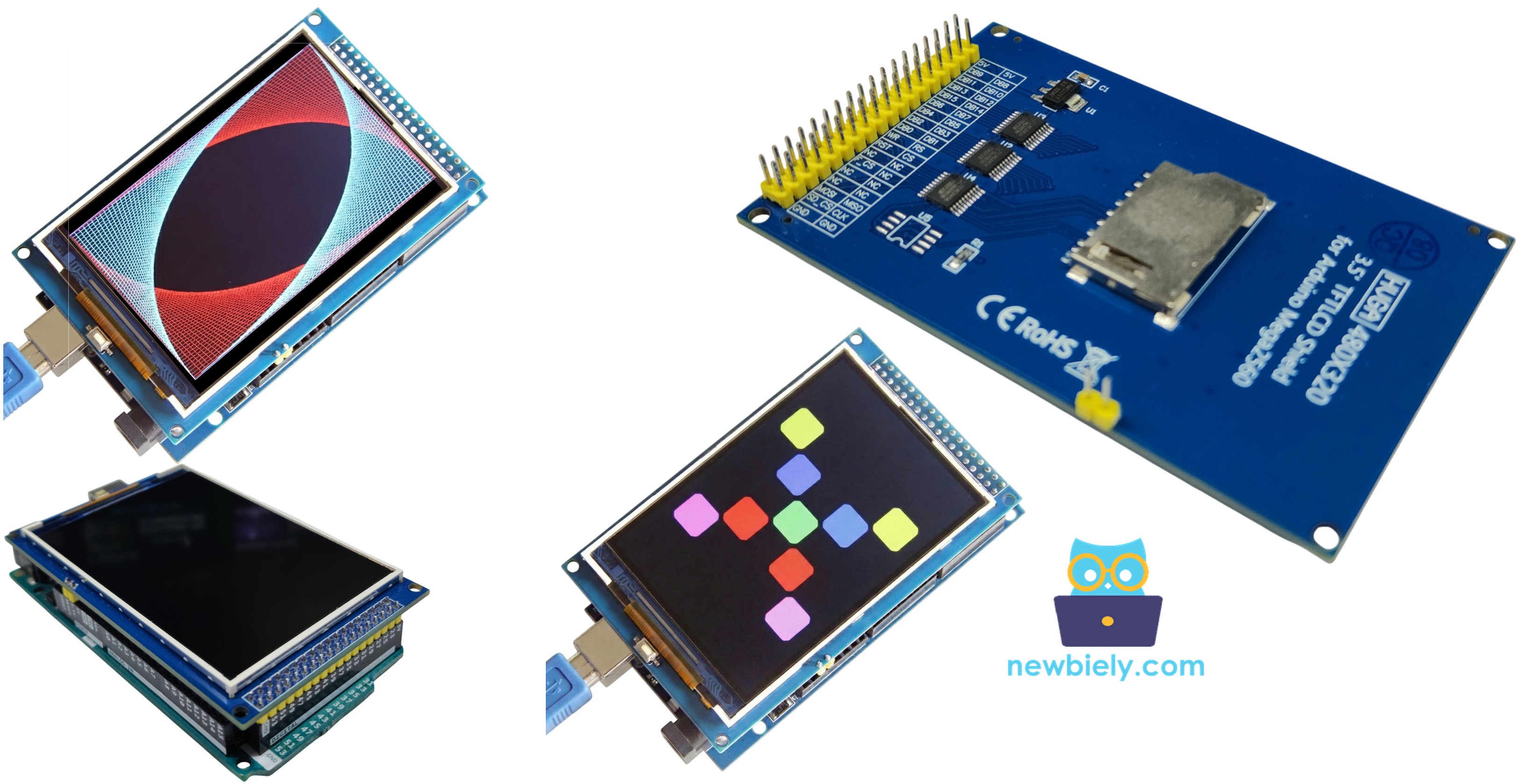 Arduino Mega TFT LCD display I2C display