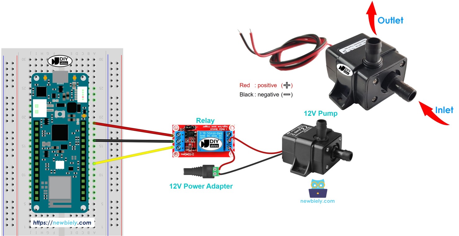 Arduino MKR WiFi 1010 Pump