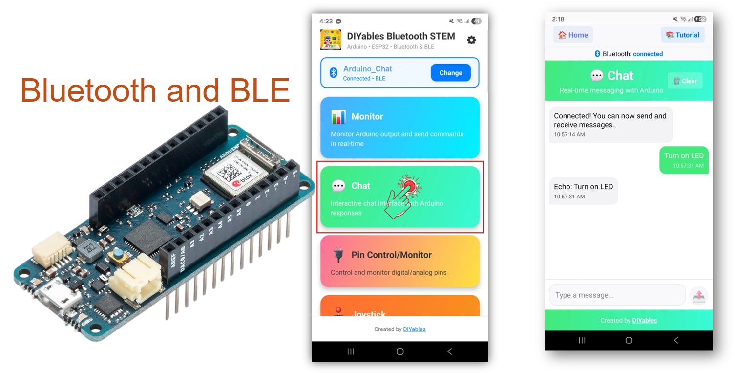 Arduino MKR WiFi 1010 Bluetooth Chat Example - Two-Way Messaging via BLE Tutorial