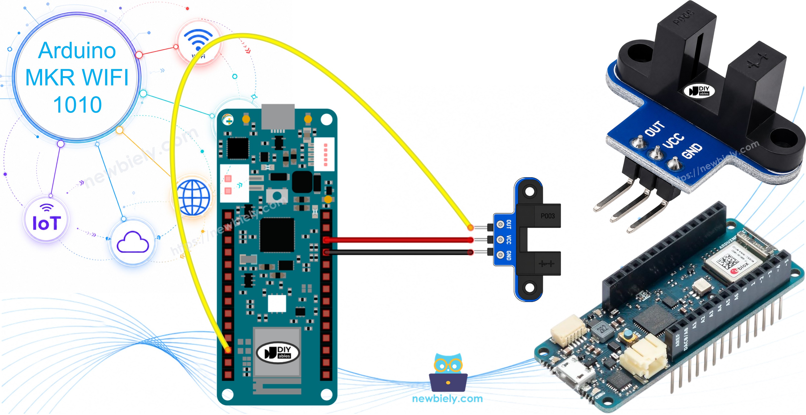 Arduino MKR WiFi 1010 IR Slotted Optical Speed Sensor