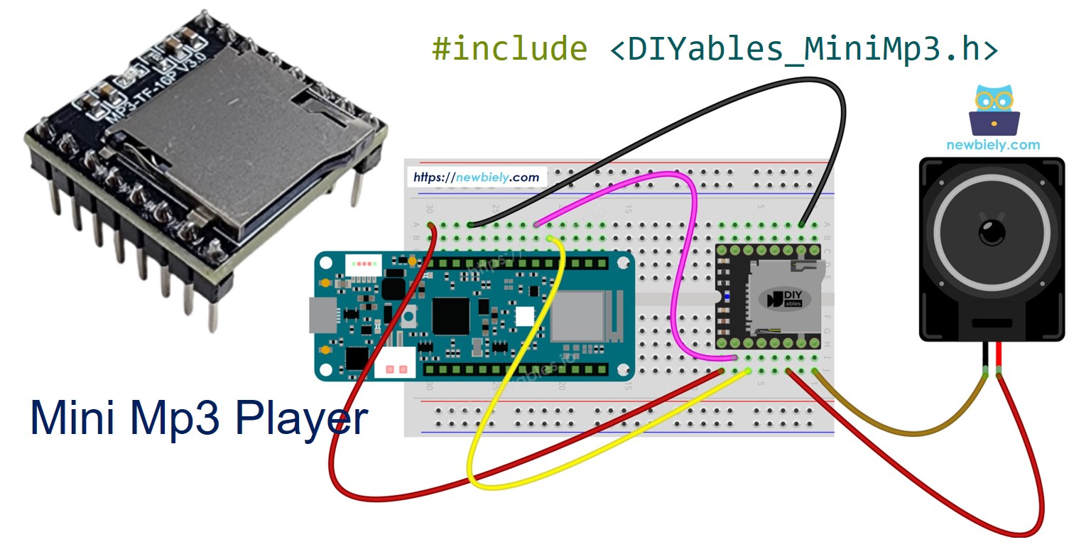 Arduino MKR WiFi 1010 Mini Mp3 Player