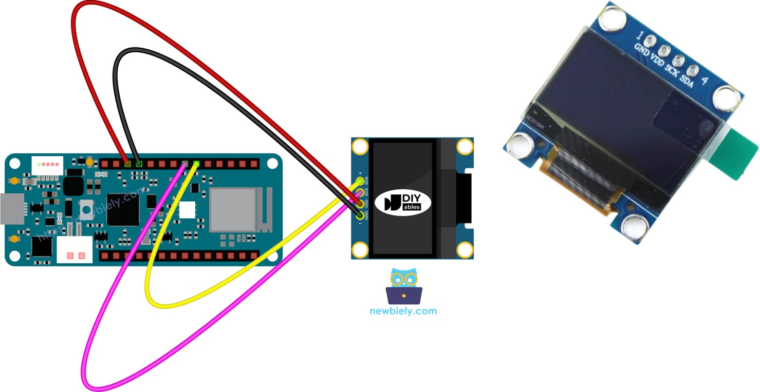 Arduino MKR WiFi 1010 OLED 128x64 display