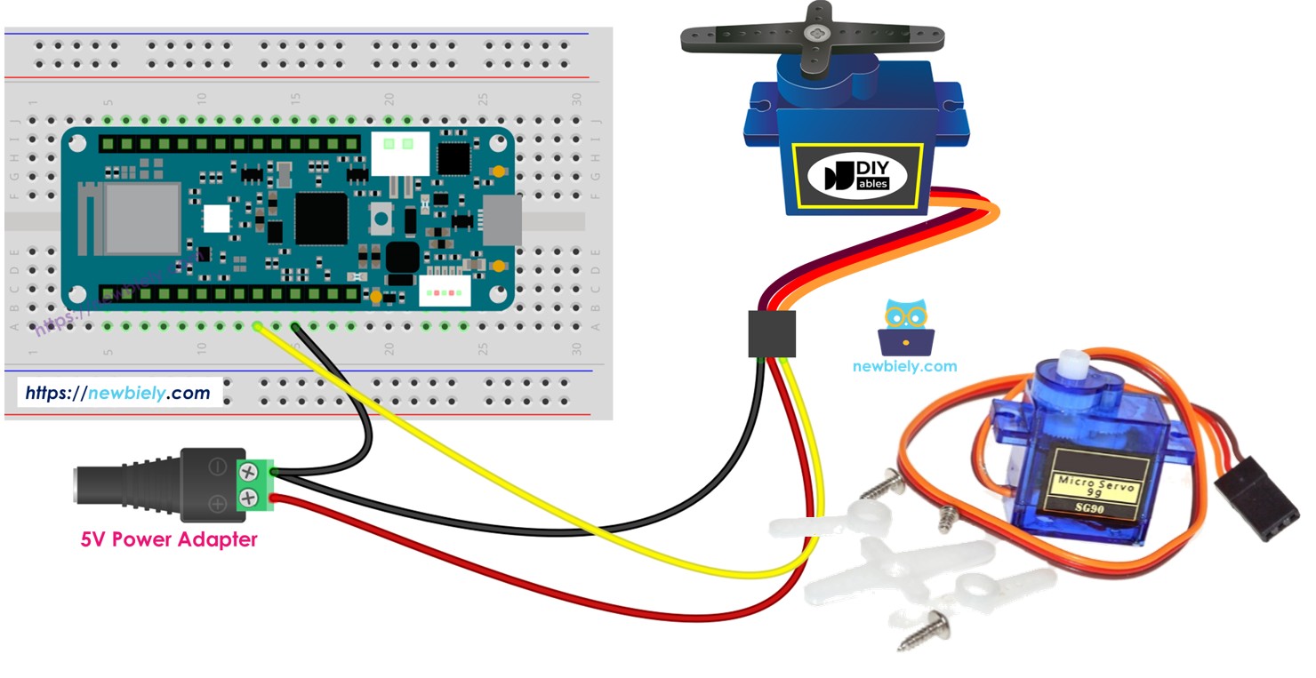 Arduino MKR WiFi 1010 Servo Motor