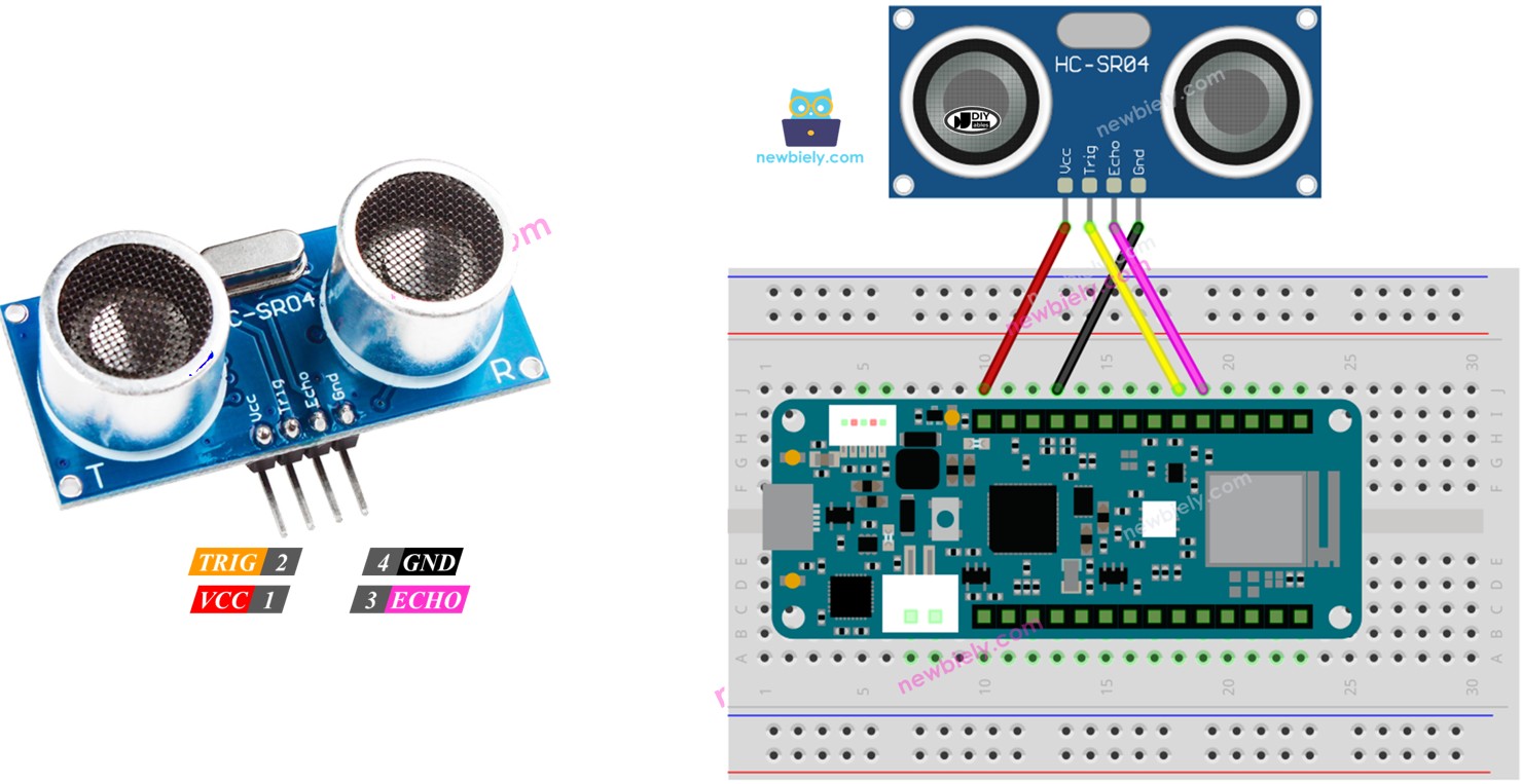 Arduino MKR WiFi 1010 ultrasonic sensor