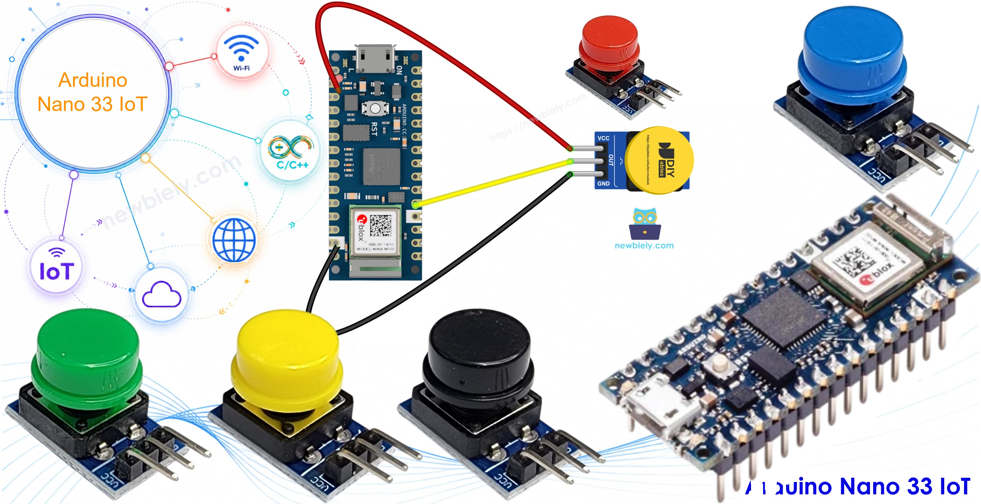 Arduino Nano 33 IoT Button Module