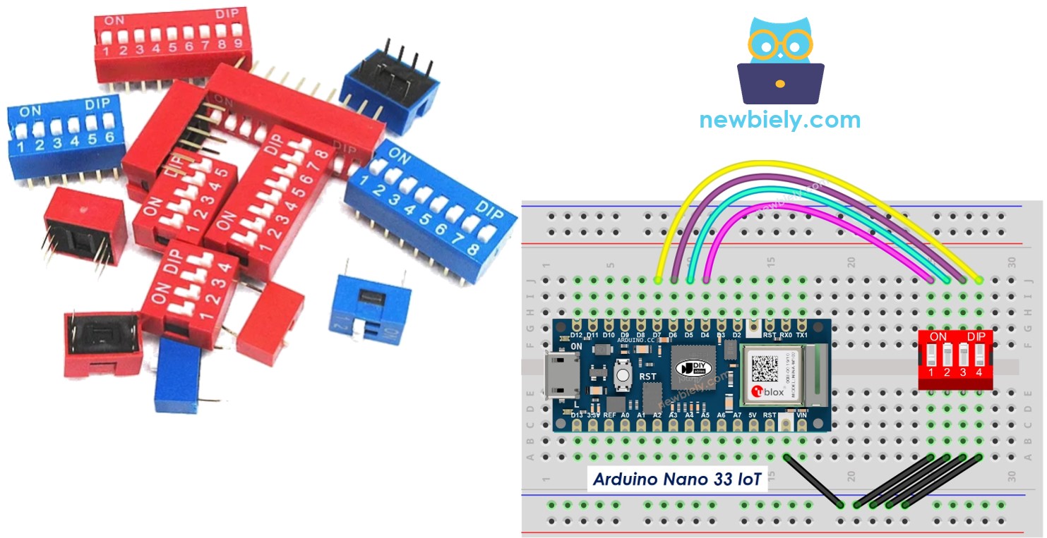 Arduino Nano 33 IoT with DIP Switch