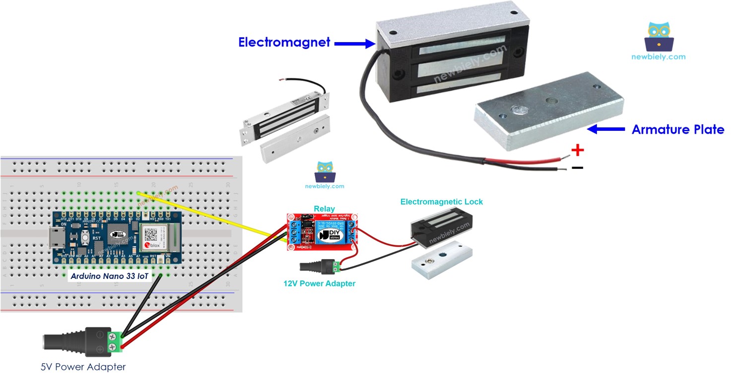 Arduino Nano 33 IoT Electromagnetic Lock