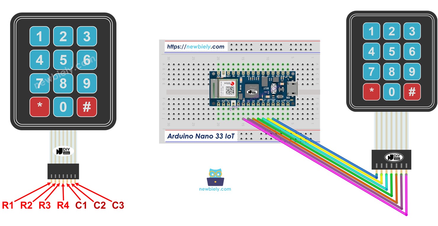 Arduino Nano 33 IoT KEYPAD