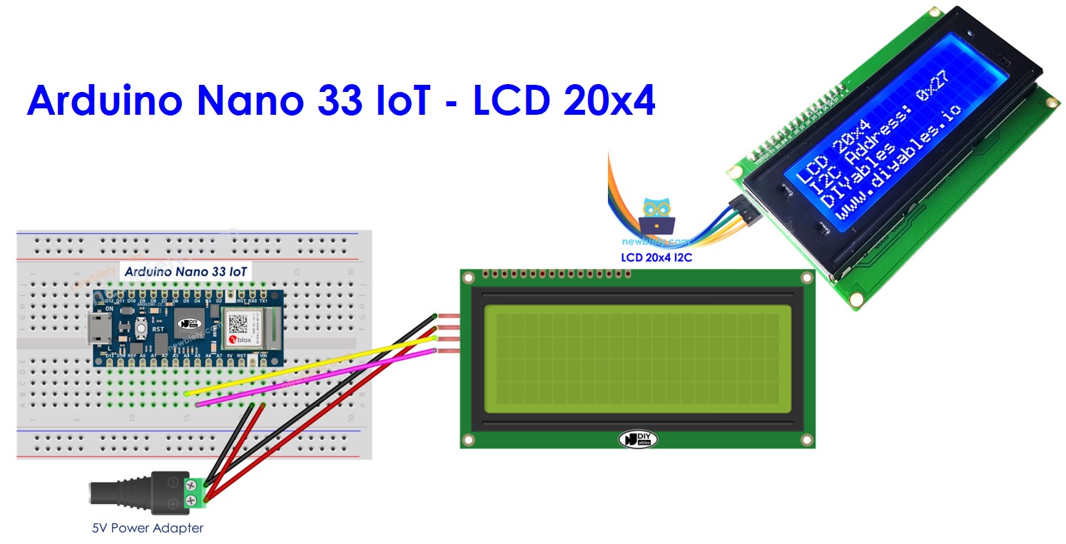 Arduino Nano 33 IoT LCD 20x4 I2C