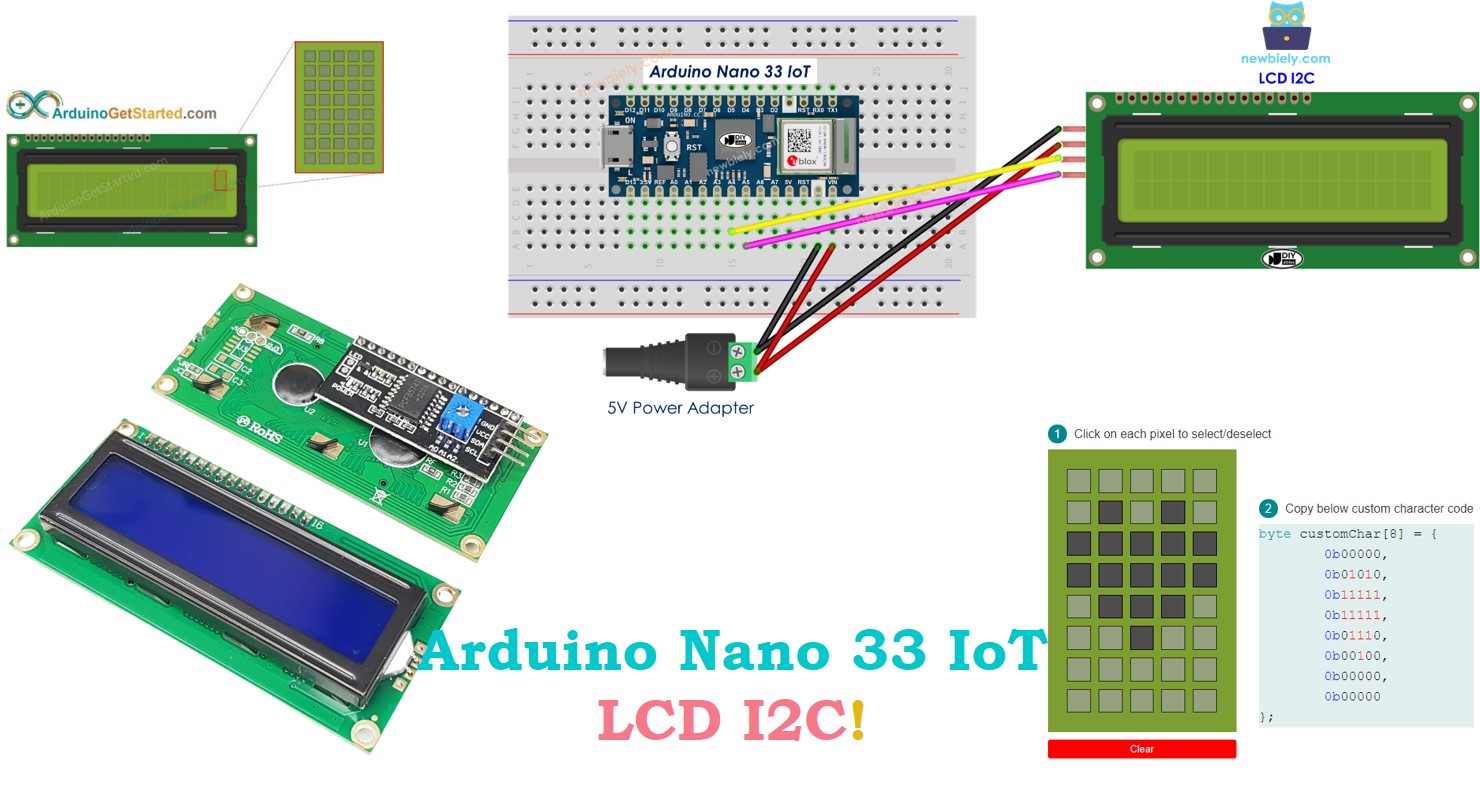 Arduino Nano 33 IoT LCD I2C display