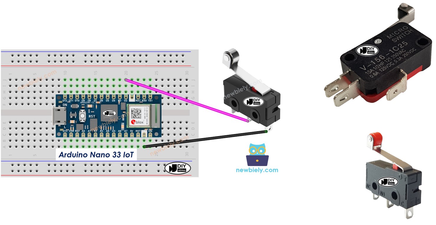 Arduino Nano 33 IoT with Limit Switch