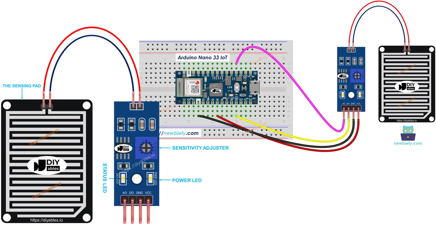 Arduino Nano 33 IoT rain sensor detector