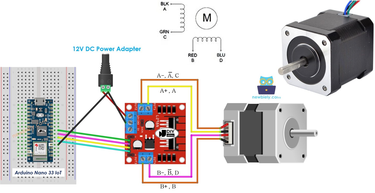 Arduino Nano 33 IoT Stepper motor