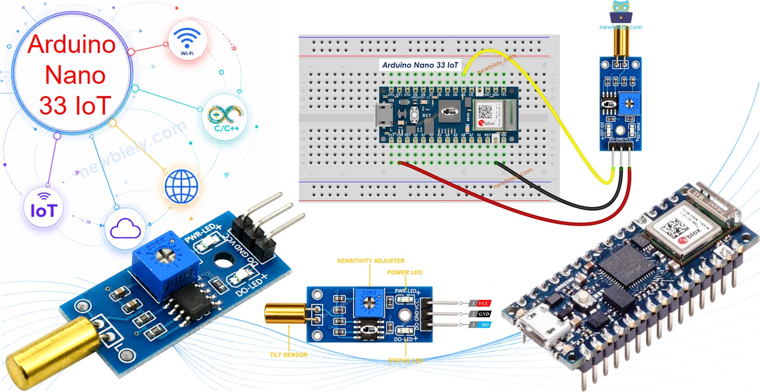 Arduino Nano 33 IoT SW520D tilt sensor