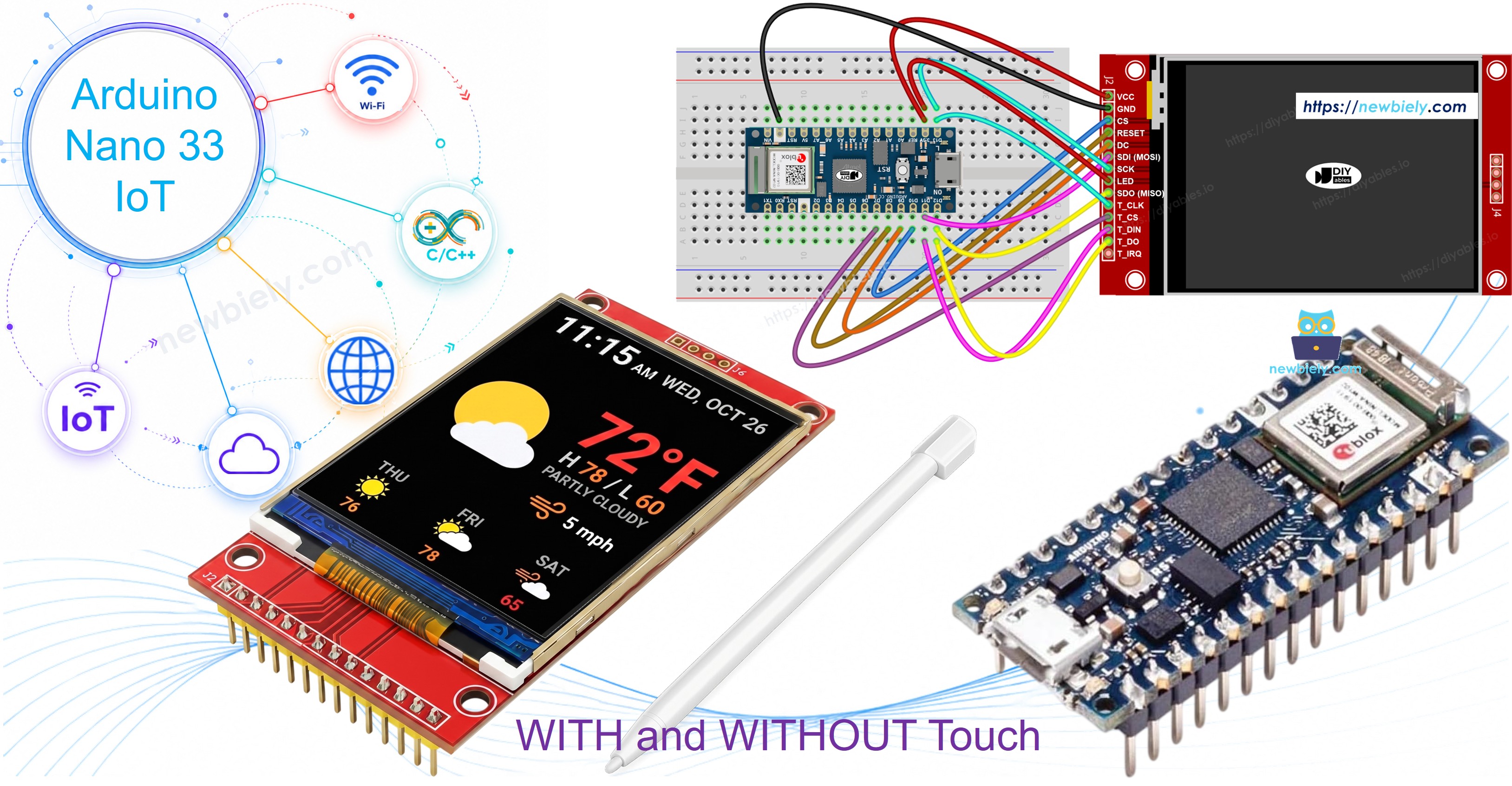 Arduino Nano 33 IoT TFT SPI Display