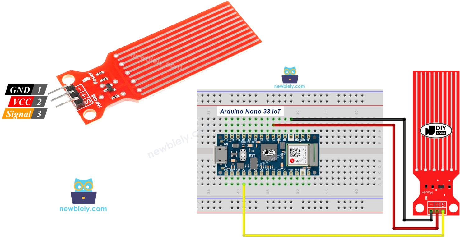 Arduino Nano 33 IoT water sensor