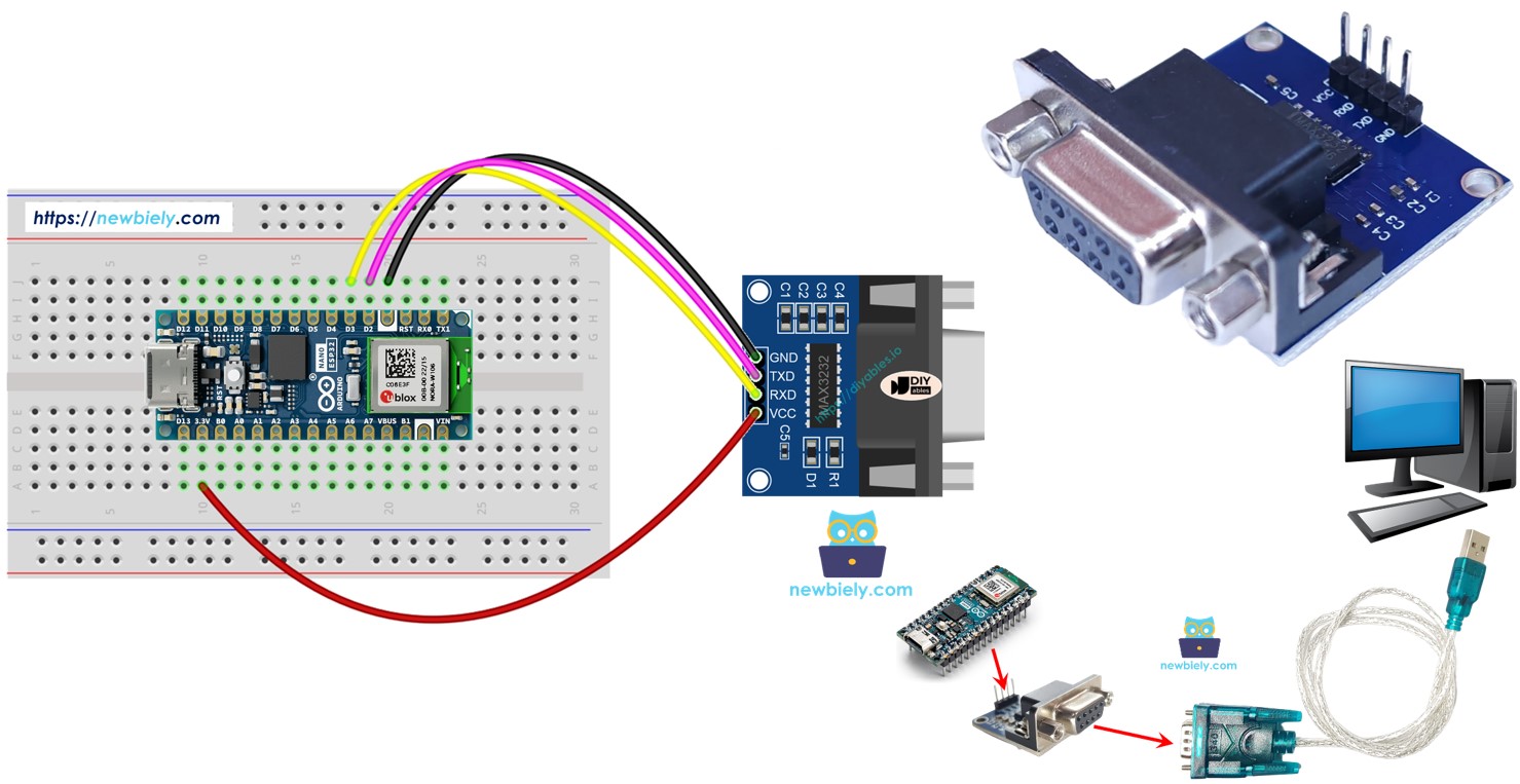 Arduino Nano ESP32 - RS232