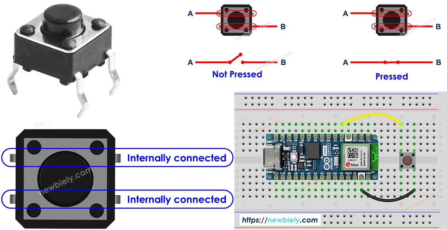 Arduino Nano ESP32 BUTTON