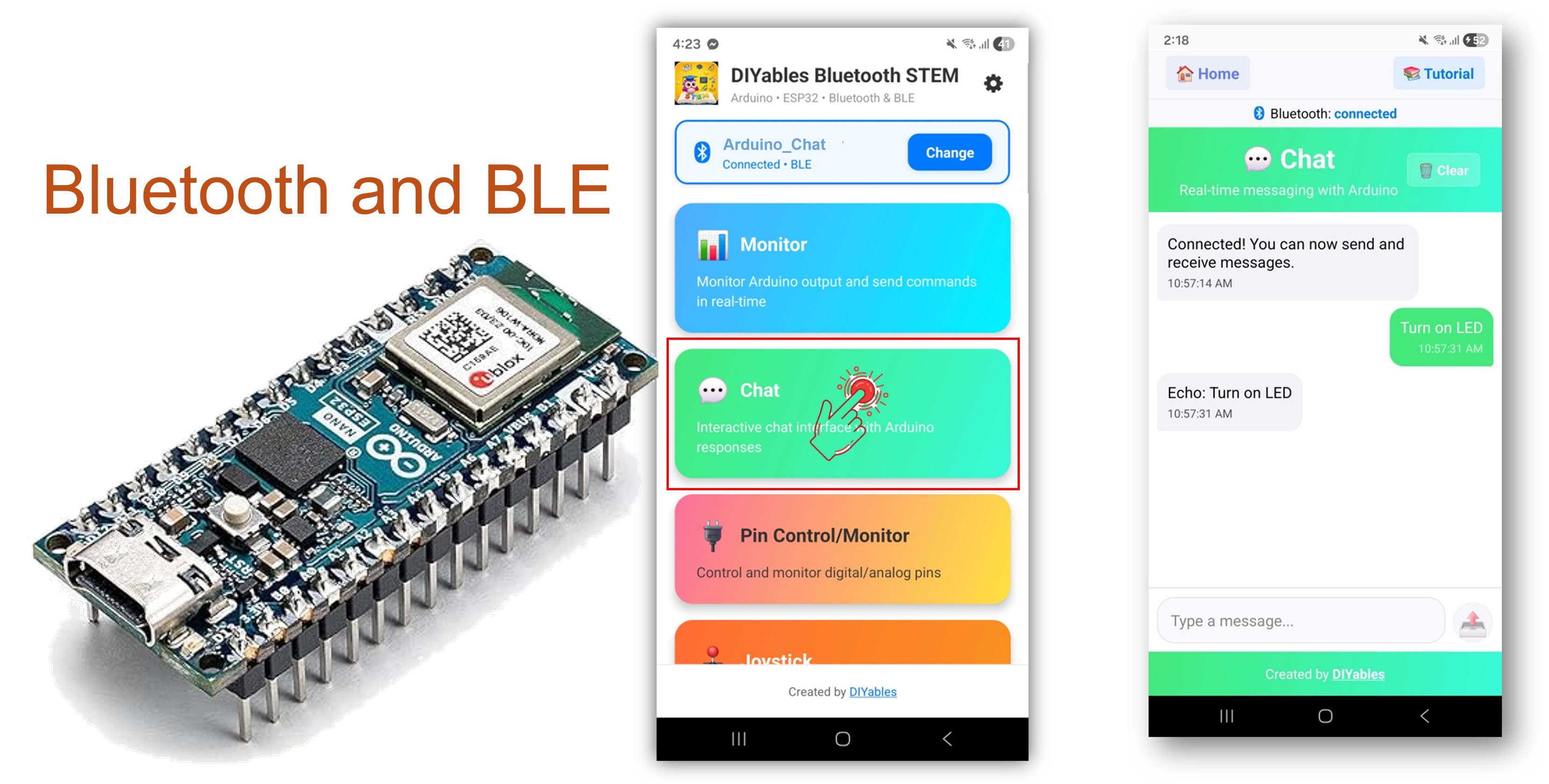 Arduino Nano ESP32 Bluetooth Chat Example - Two-Way Messaging via BLE Tutorial