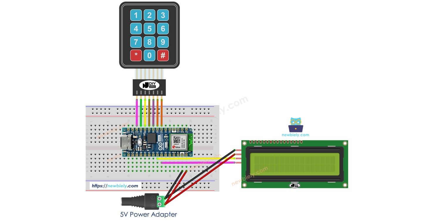 Arduino Nano ESP32 - Keypad - LCD | Arduino Nano ESP32 Tutorial