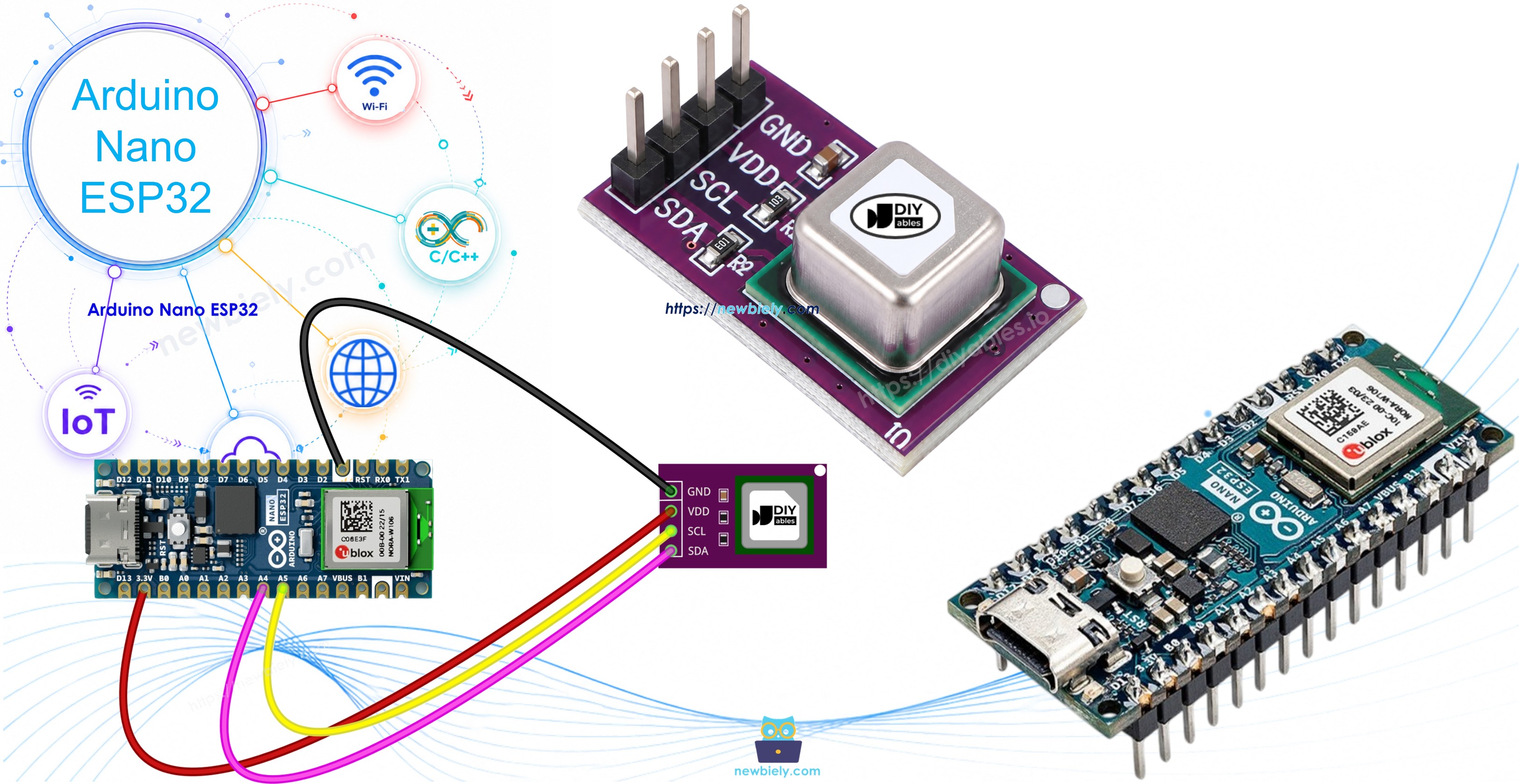 Arduino Nano ESP32 SCD40 CO2 sensor