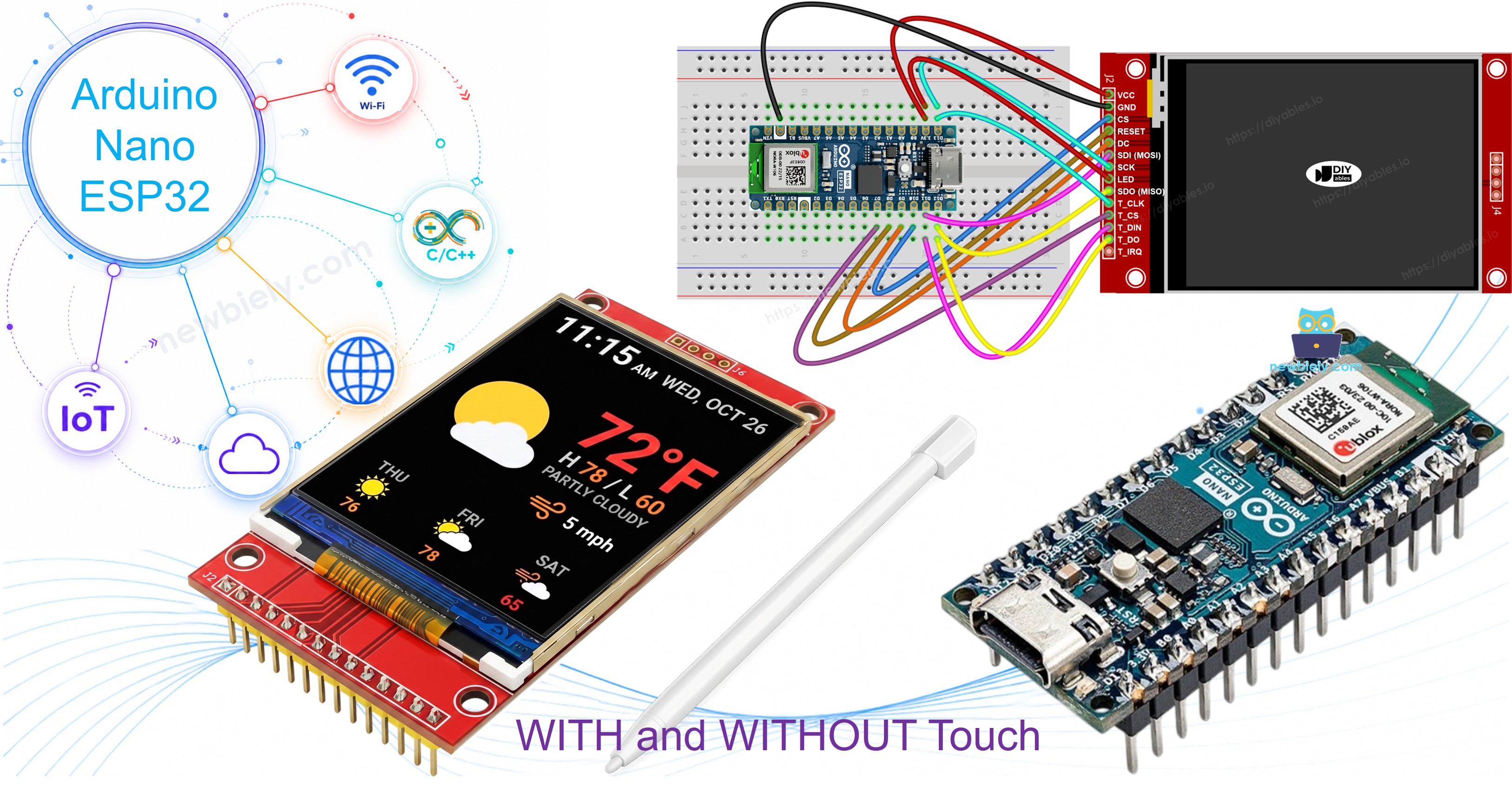 Arduino Nano ESP32 TFT SPI Display