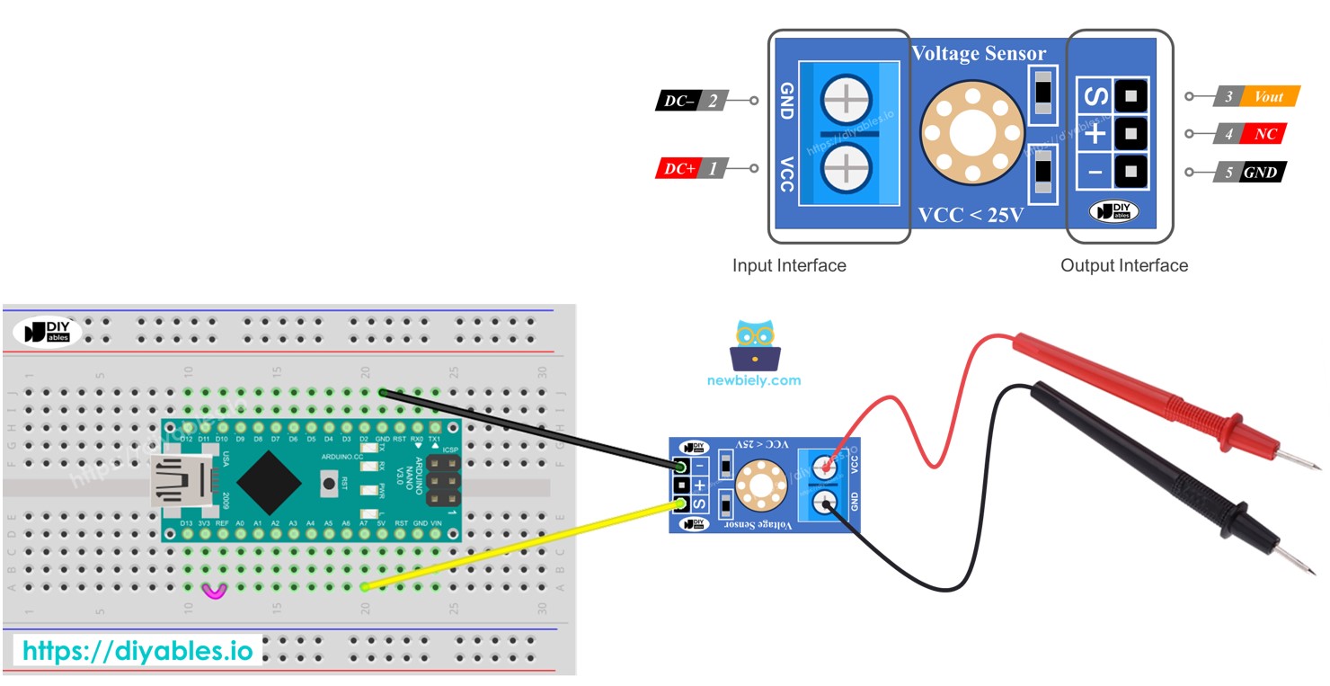 Arduino Nano VOLTAGE SENSOR