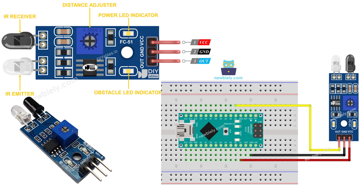 Arduino Nano OBSTACLE AVOIDANCE SENSOR