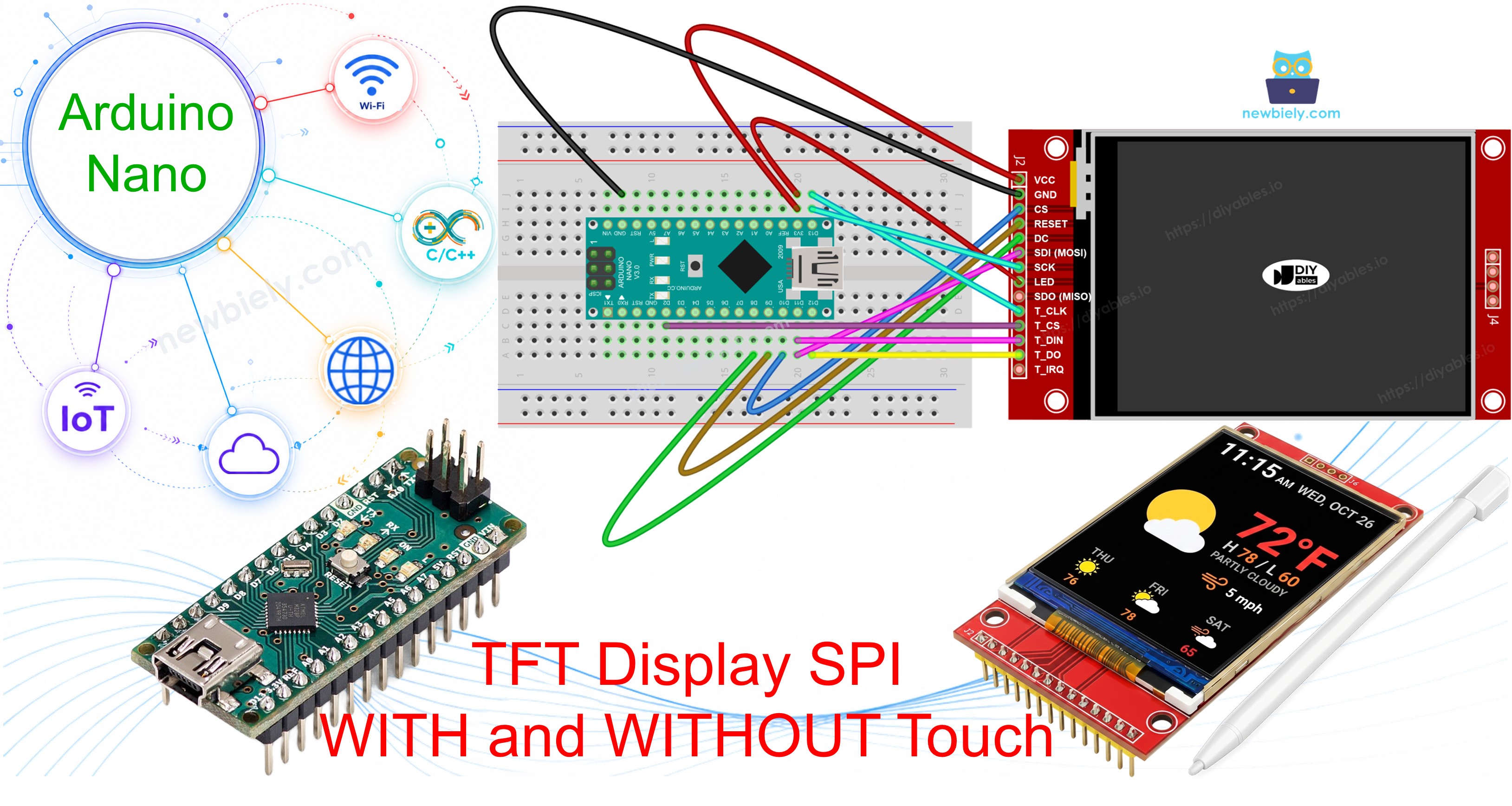 Arduino Nano TFT SPI Display