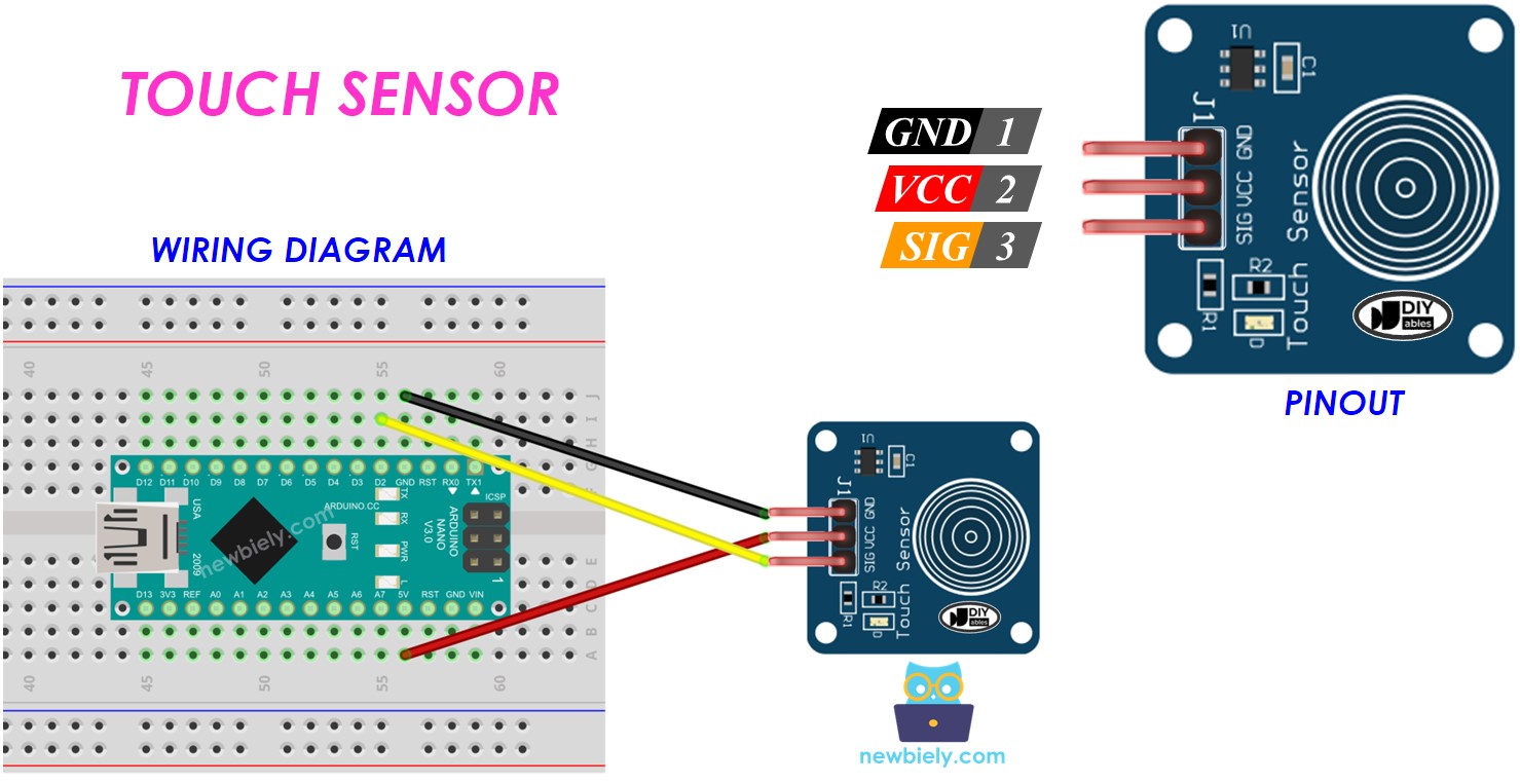 Arduino Nano Touch Sensor Arduino Nano Tutorial