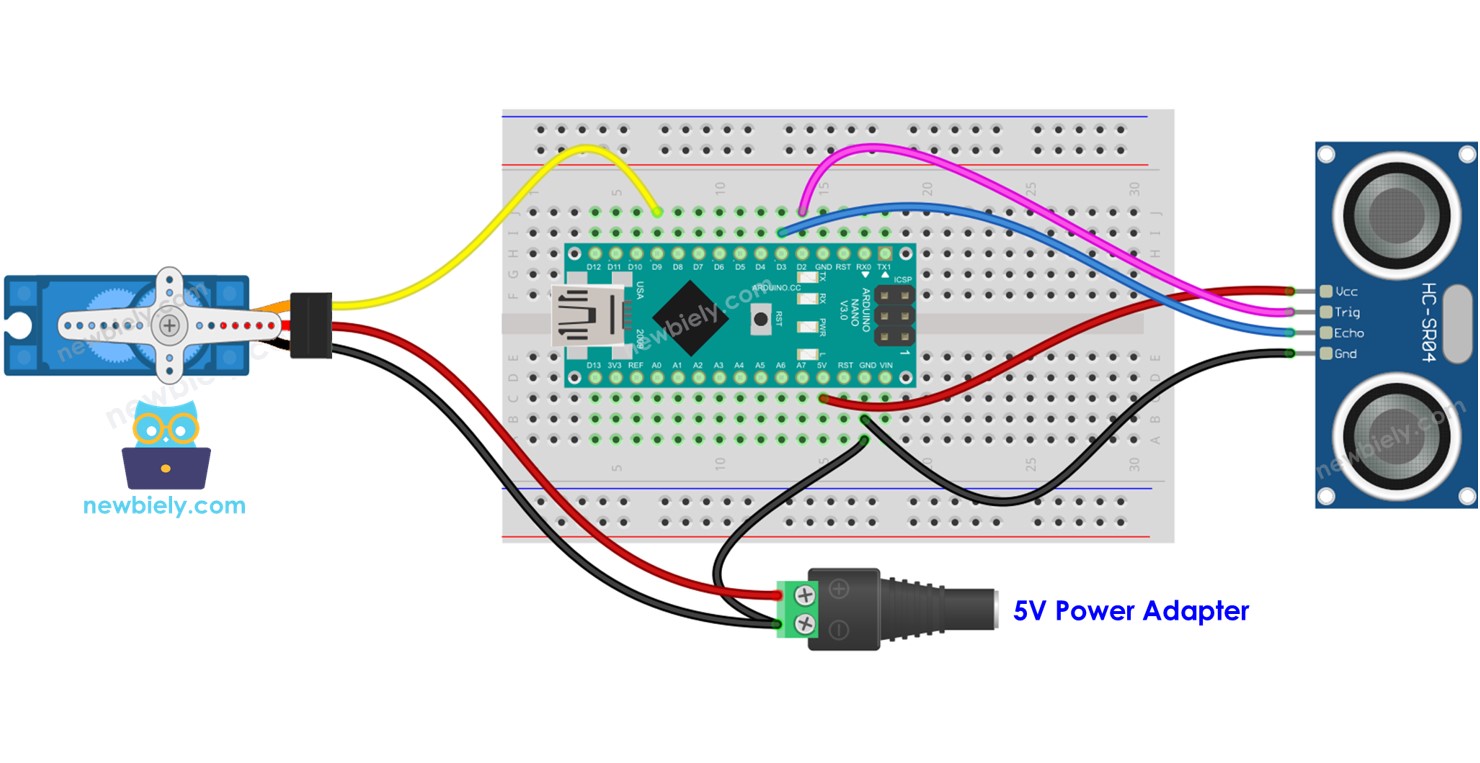 Arduino Nano Ultrasonic Sensor Servo Motor Arduino Nano Tutorial