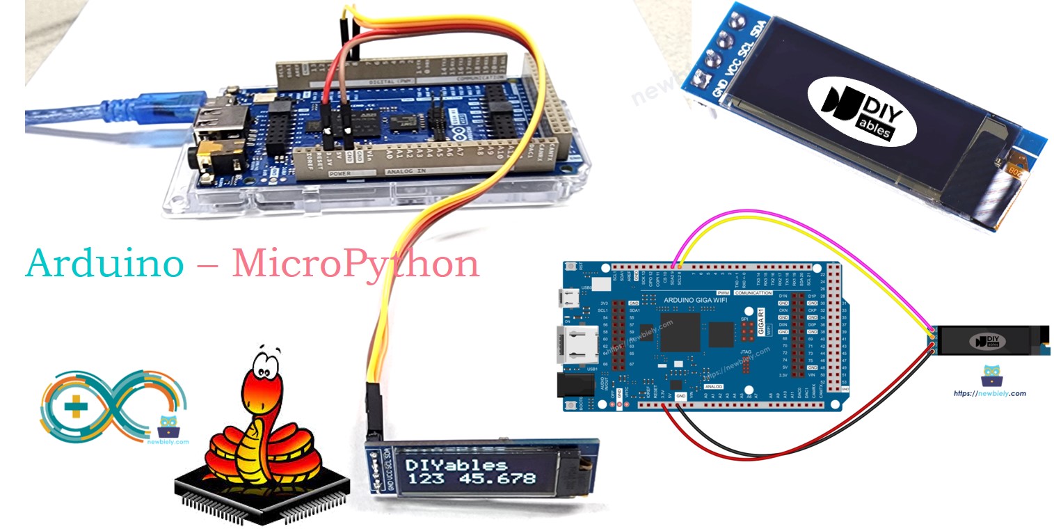 Arduino MicroPython OLED I2C display