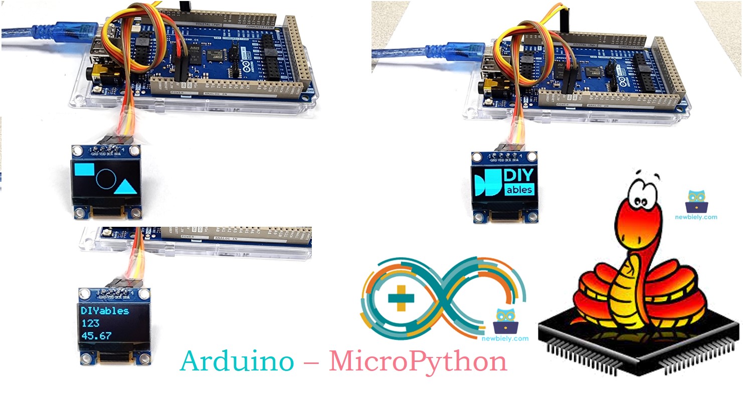 Arduino MicroPython OLED I2C display