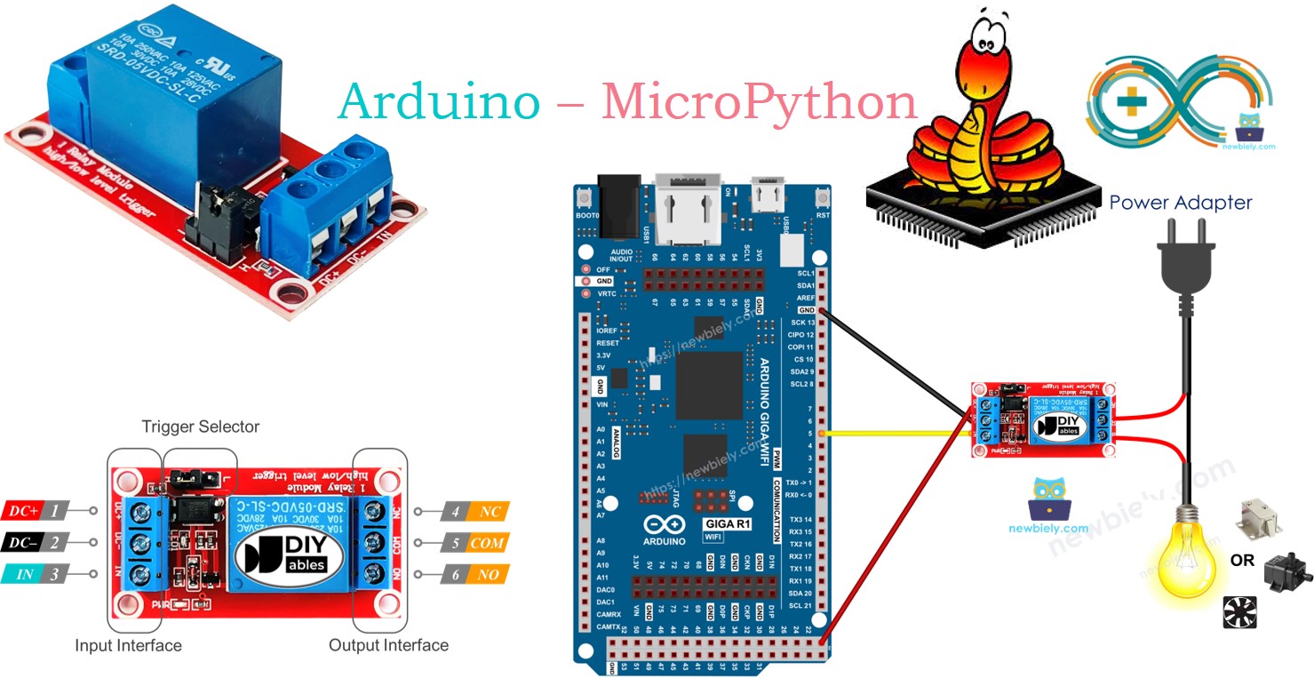 Arduino MicroPython and relay