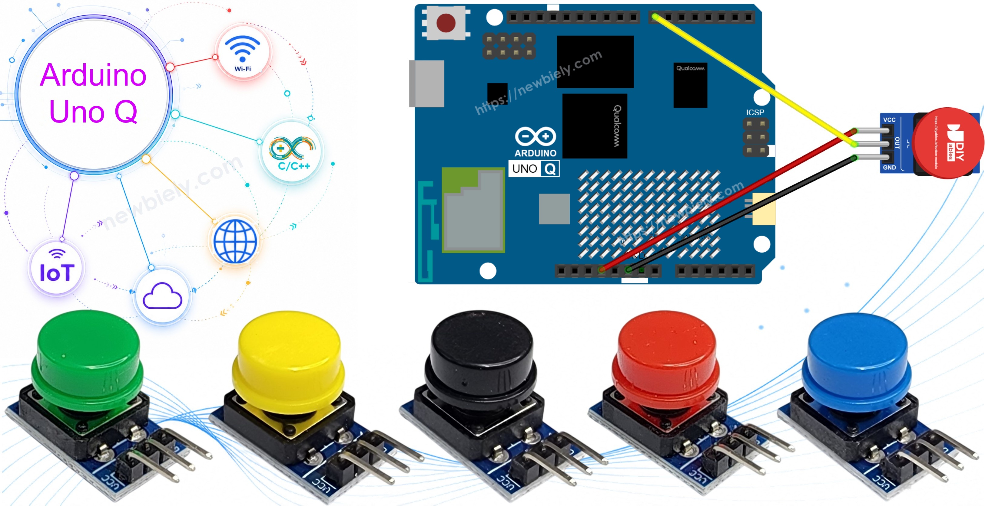 Arduino UNO Q Button Module