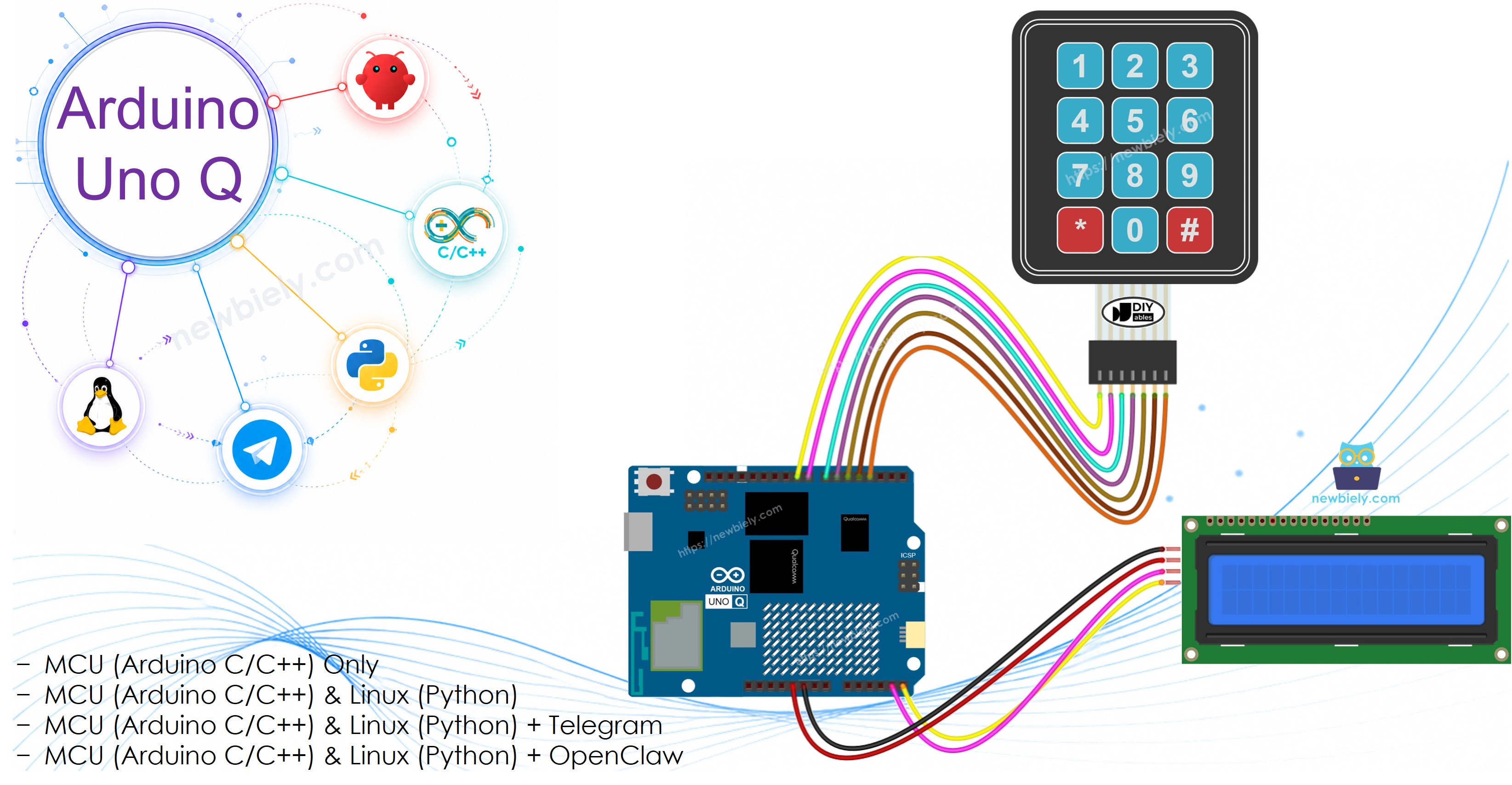 Arduino UNO Q Keypad LCD