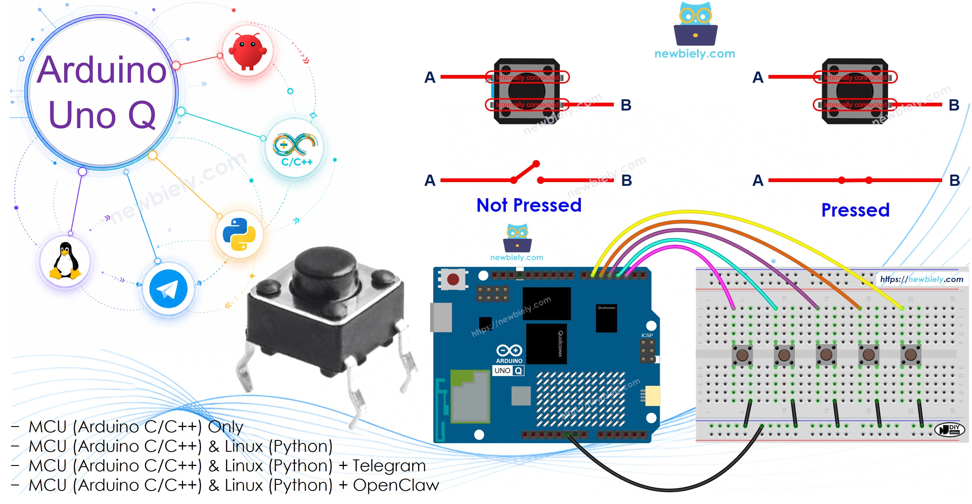 Arduino UNO Q - Multiple Buttons
