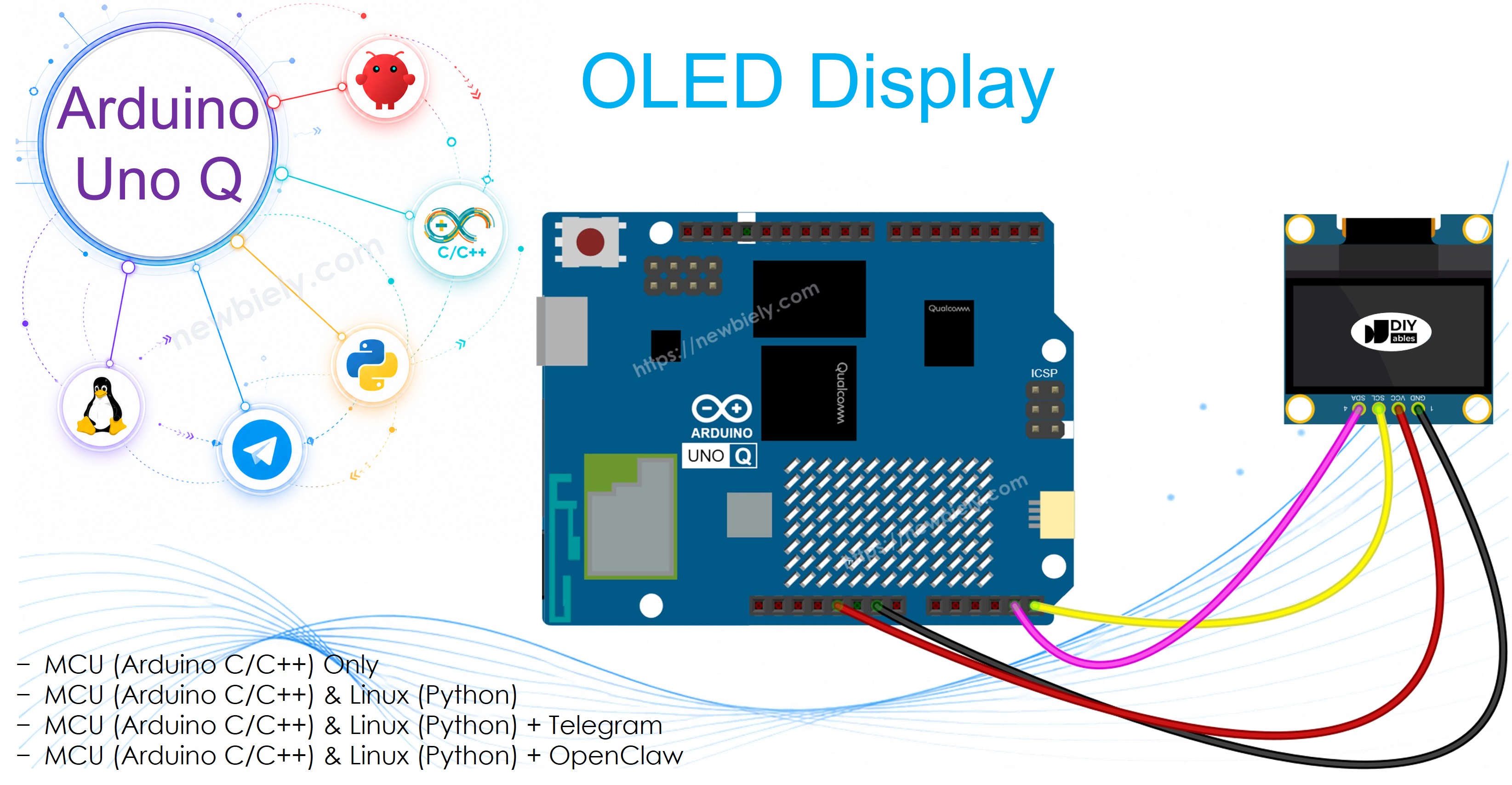 Arduino UNO Q - OLED 128x64